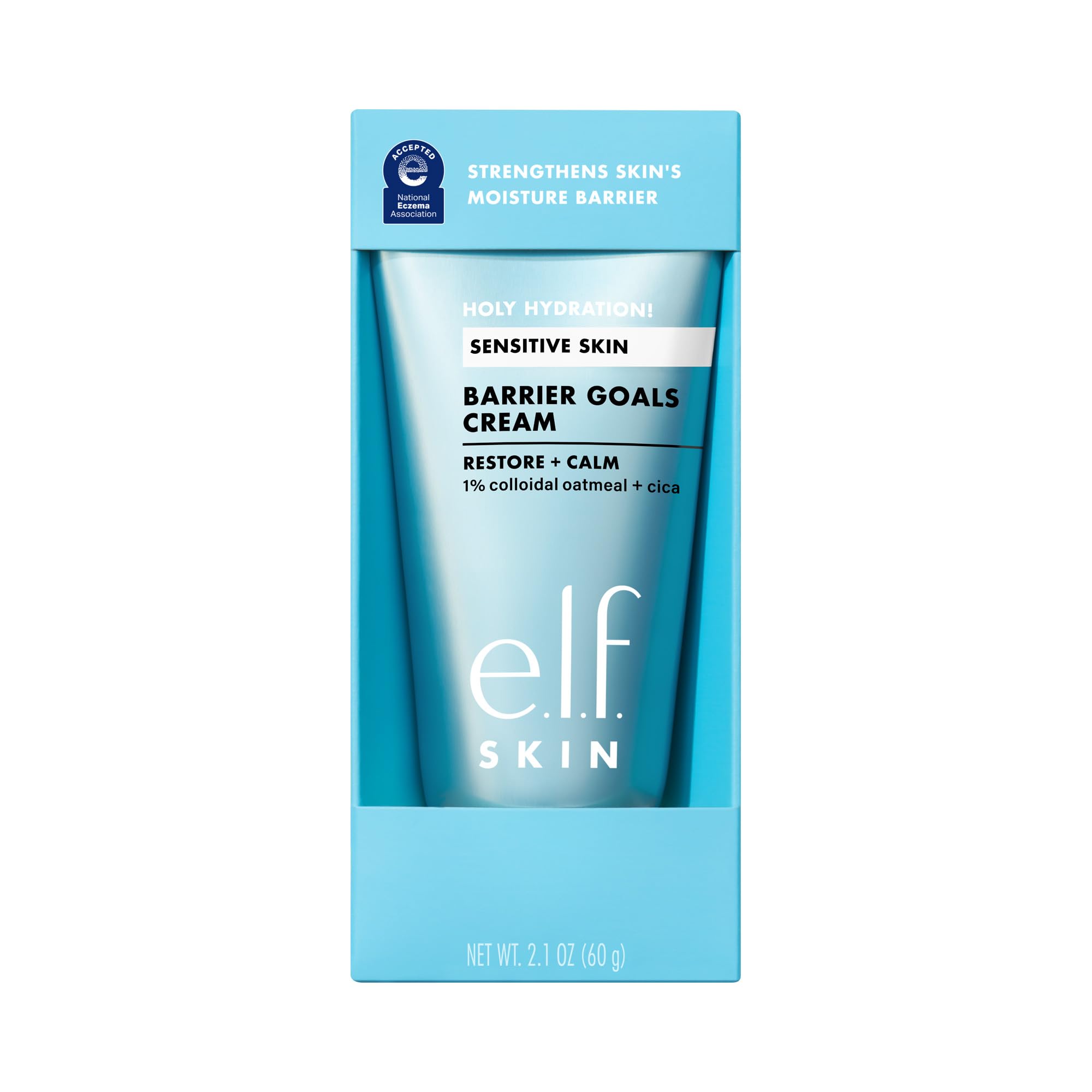 e.l.f. SKIN Holy Hydration! Barrier Goals Cream, Rich Face Moisturizer For Hydrating & Soothing, Helps Visibly Reduce Redness, Vegan & Cruelty-Free