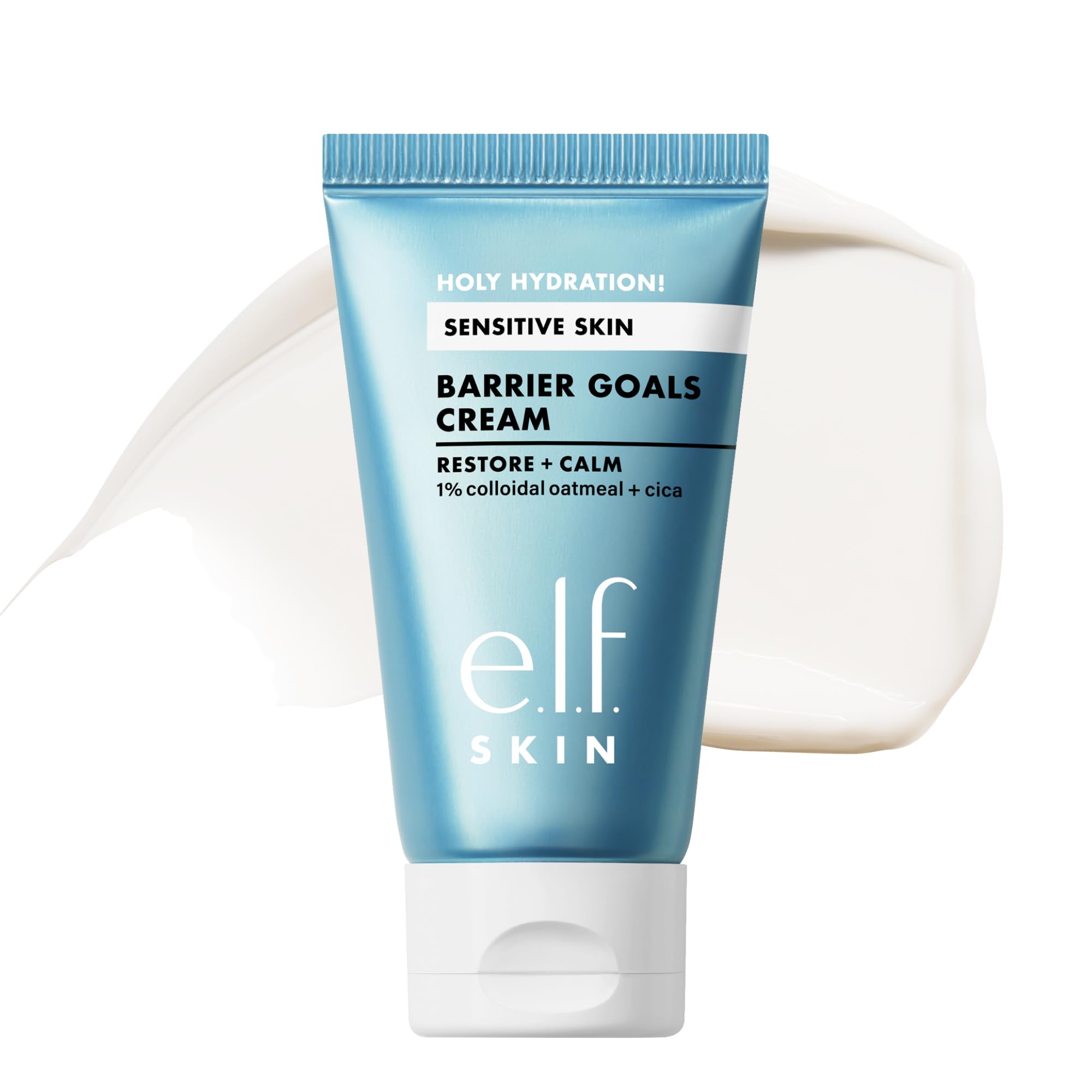 e.l.f. SKIN Holy Hydration! Barrier Goals Cream, Rich Face Moisturizer For Hydrating & Soothing, Helps Visibly Reduce Redness, Vegan & Cruelty-Free